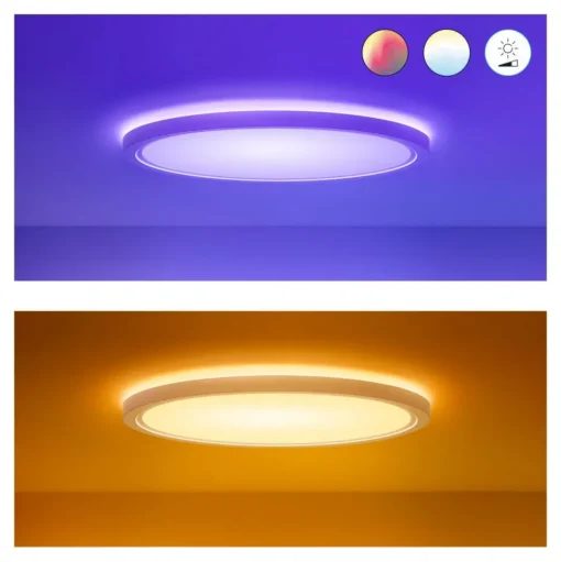 WiZ SuperSlim LED plafondlamp RGBW Ø42cm wit