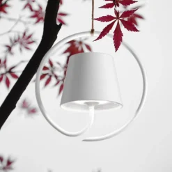 Zafferano Poldina hanglamp met oplaadbare batterij, wit