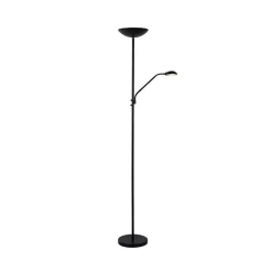 Zenith LED uplighter met LED leeslamp, zwart