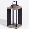 Zonnelantaarn Teckalu, aluminium zwart, 45,5cm