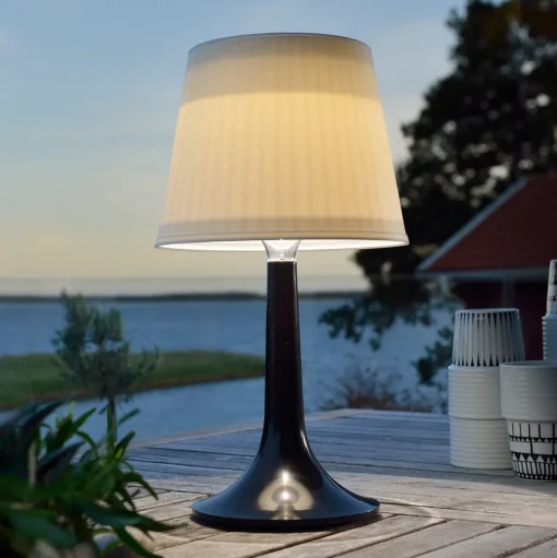 Zwarte LED-solartafellamp Assisi Sitra