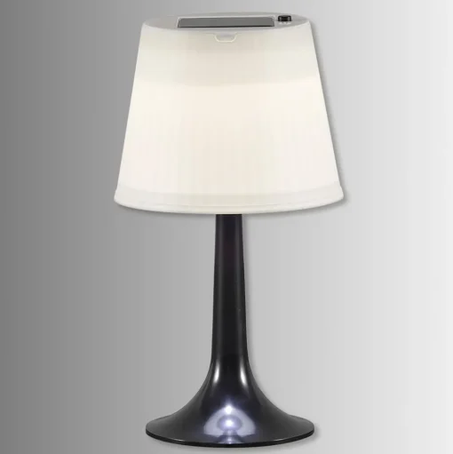 Zwarte LED-solartafellamp Assisi Sitra