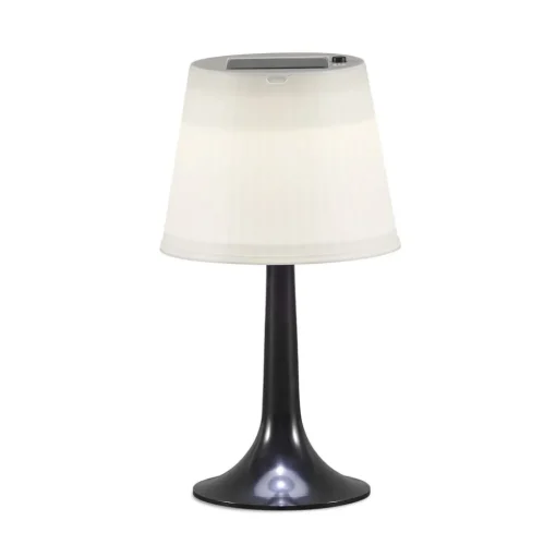 Zwarte LED-solartafellamp Assisi Sitra