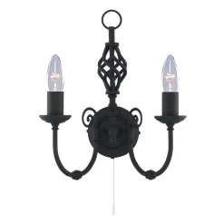 Zwarte wandlamp ZANZIBAR