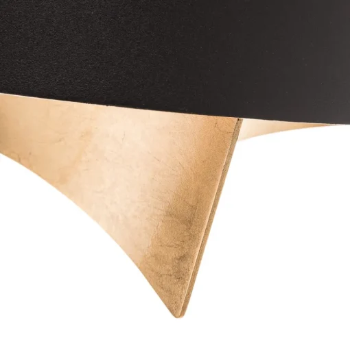Zwart-gouden design-wandlamp Scudo