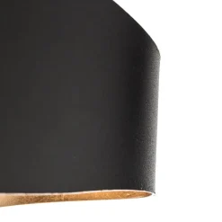 Zwart-gouden design-wandlamp Scudo