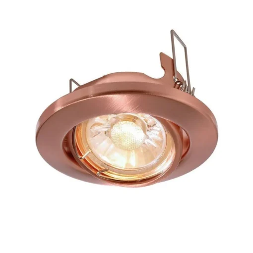 Zwenkbare 12V-inbouwring 68 mm geborsteld koper
